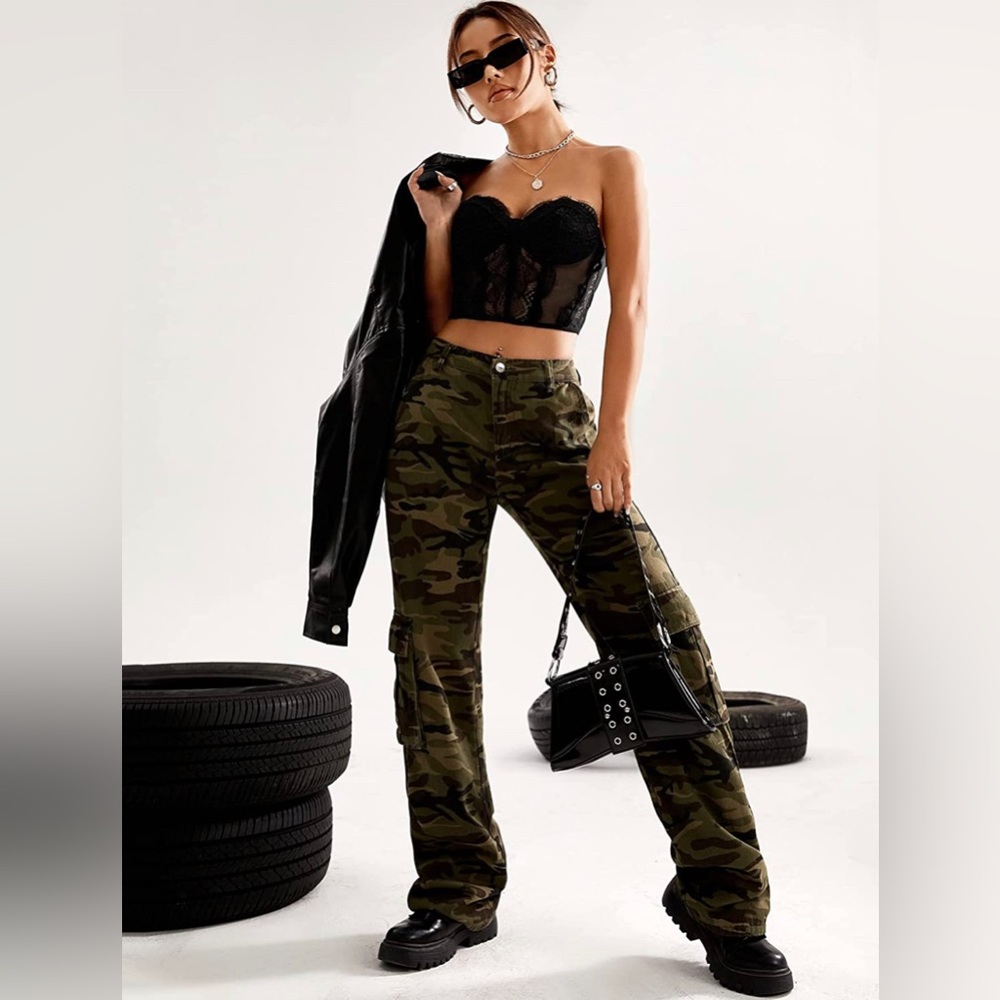 NWT (S) Black Sexy Lace Mesh Satin Corset Bustier Top - Picture 5 of 8